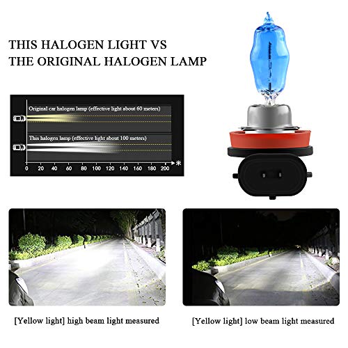 KaiDengZhe 2Pcs H11 100W Super Bright Xenon White 6000K Halogen Lamp Light Bulb 12V Car Headlight Fog Light Lamp Replacement - Image 4