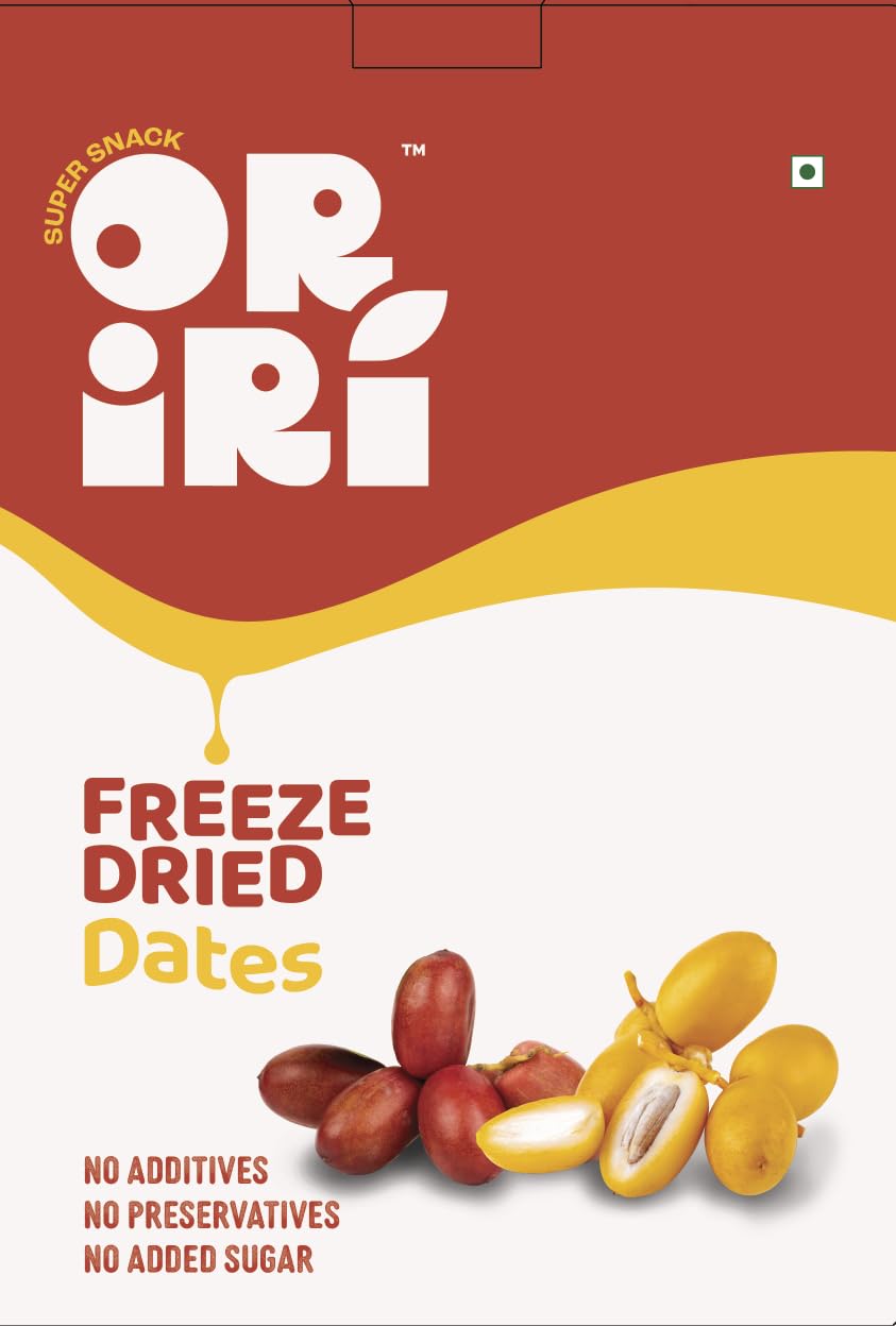 oriri Freeze Dried Dates By |100% Natural And Healthy|Sugar Free Snack|Vegan|25 Grams