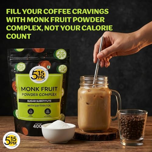 Image of 5:15PM MonkFruit Powder Complex with Erythritol 400g Pouch | Monk Fruit Powder Complex I MonkFruit I Monk Fruit For Cooking & Baking