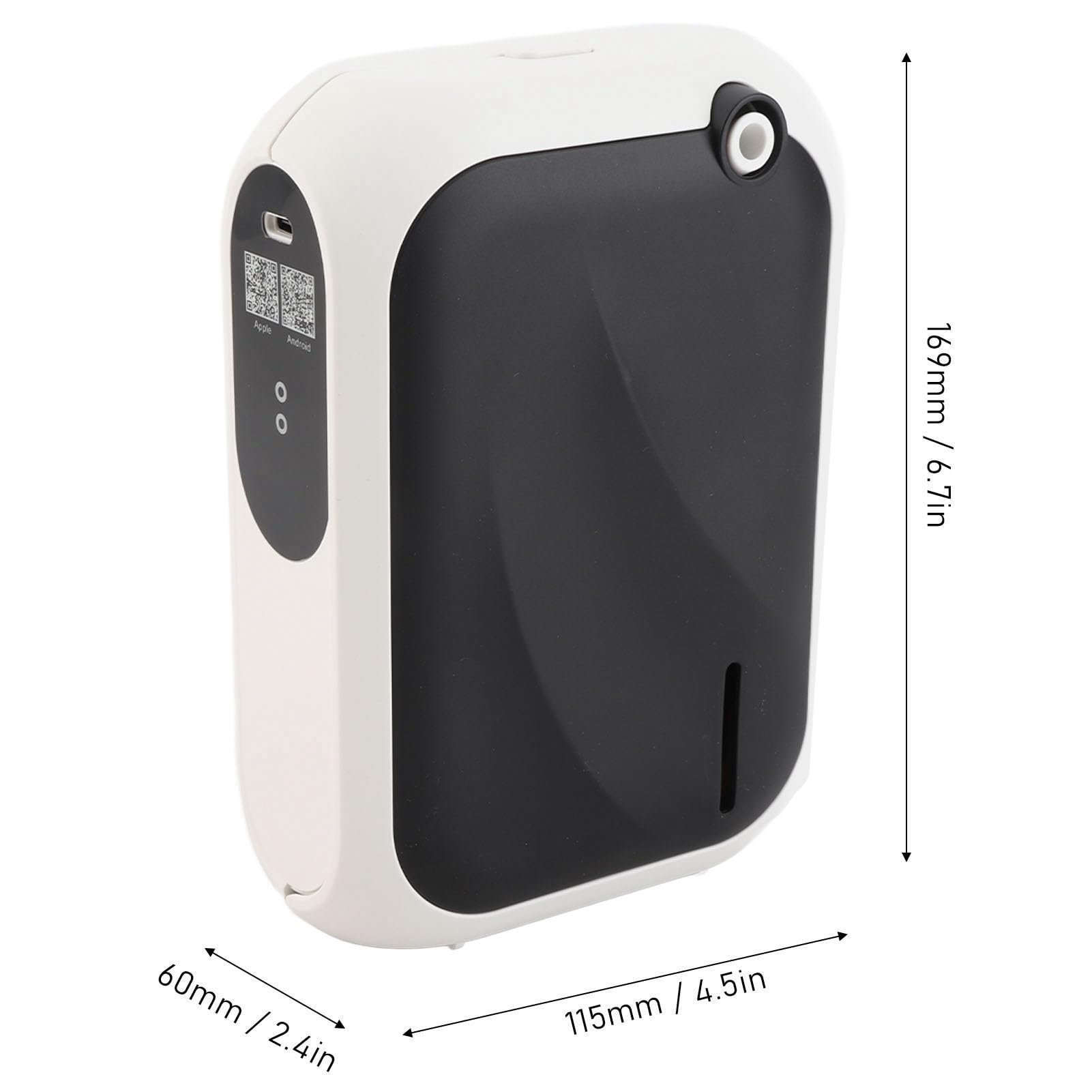 Tonysa Aromatherapy Diffuser, 200m³ Coverage (BLACK) | Materiale PP, livello dell\'olio trasparente, alimentazione USB, montabile a parete, cavo di tipo C