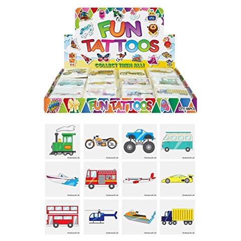 HENBRANDT Temporary Transport Tattoos - 24 Designs Cover