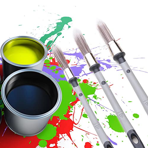 0.45 Inch, 0.6 Inch, 0.75 Inch Small Paint Brush, 3Pcs Paint Brushes For Walls, Touch Up, Baseboards, Paint Brush For House Wall Corners, Paint Edger #TOP4