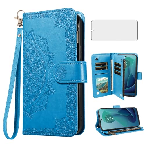 Protection Moto G 5G 2024 Asuwish coque de téléphone portable rigide bleu US