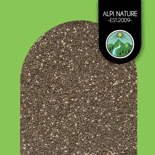 Alpi Nature Chiasamen 1kg, Chia Samen, schwarze Chiasamen für Smoothies, Joghurt, Müsli, Pudding