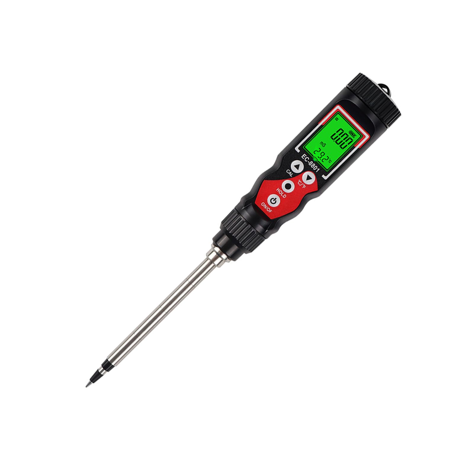 Soil Temperature and Conductivity Meter with Digital Backlit Display, Portable Probe Tester for Garden Beds, Greenhouse Use and Field Checks Backlit Display Portable Soil Reader Plant Care Grower