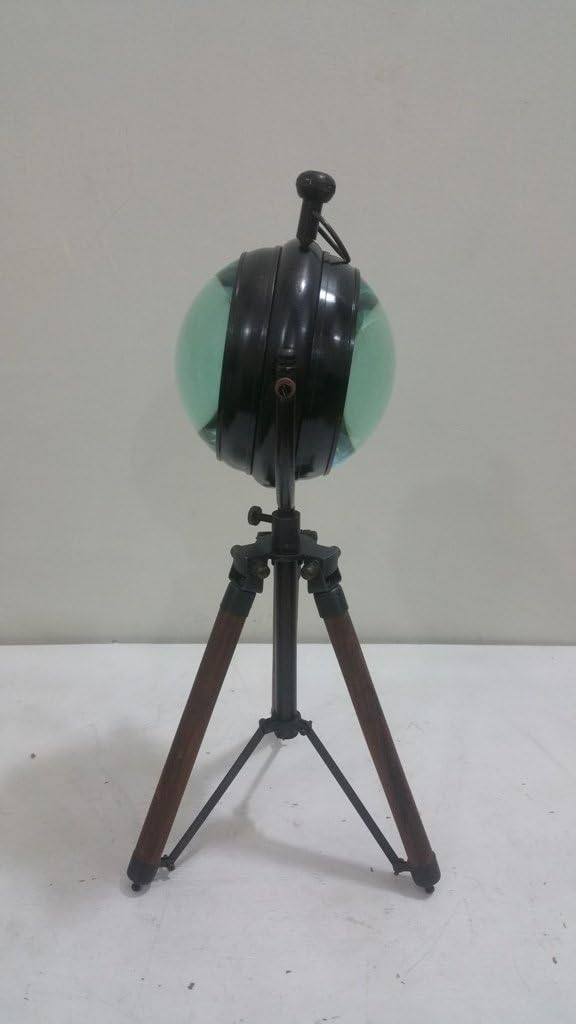 THOR INSTRUMENTS Nautical Maritime ~ Black Finish Clock with Tripod Desktop ~ Table Clock Decor Rustic Vintage Home Decor Gifts