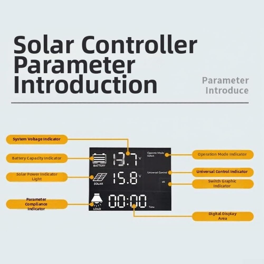 Contrôleur de charge solaire MPPT 12 V 24 V 36 V 48 V LCD pour MPPT