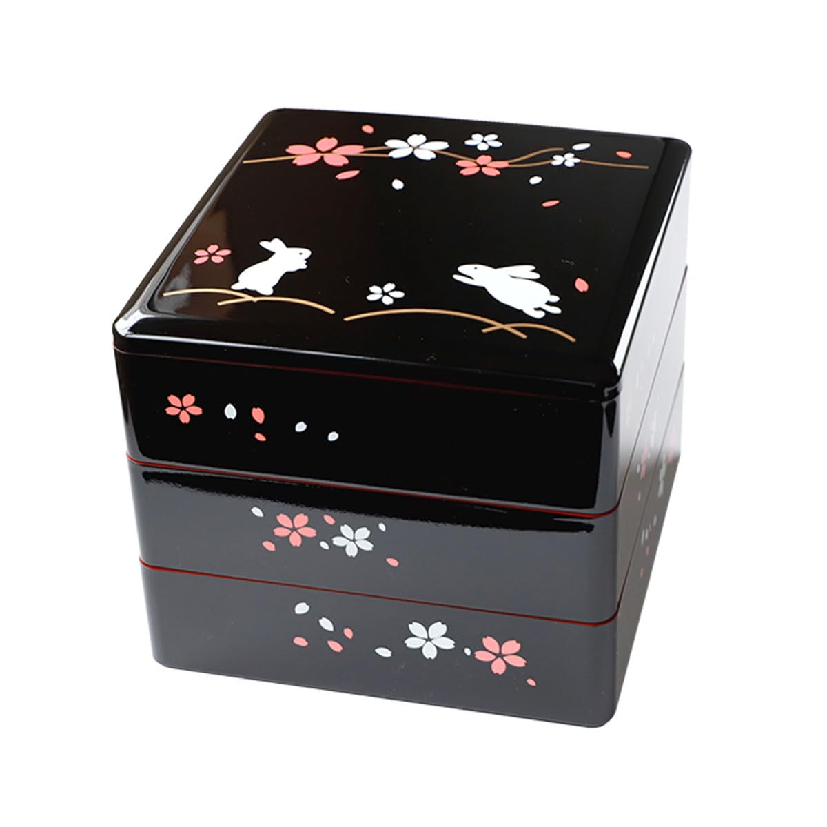 Kishu Lacquer Three-Tier Jubako Box