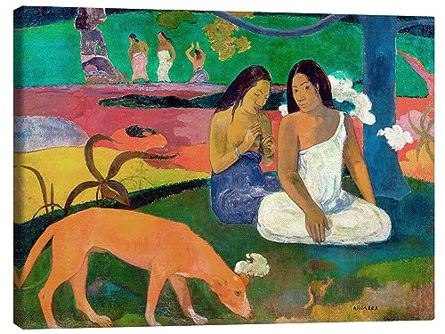 Posterlounge Arearea Lienzo de Paul Gauguin 40 x 30 cm Verde Cuadros Decoración para la pared