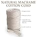 MB Cordas Single Strand Cotton Cord 4mm Natural Macrame Rope 590 feet Unbleached Cotton String for DIY Crafts, Wall Hangings, Plant Hangers, Gift Wrapping and Wedding Decorations