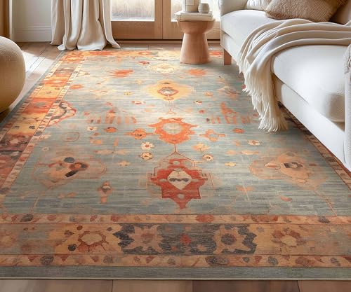 Tapete Well Woven Ushak Marmaris azul 9'10" x 13'