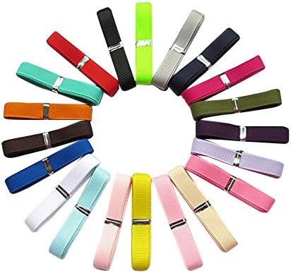 Chenkou Craft Surtido de 20 yardas de cinta de grogrén en total de 20 colores mixtos a granel (38 pulgadas (0.394 in), multicolor)