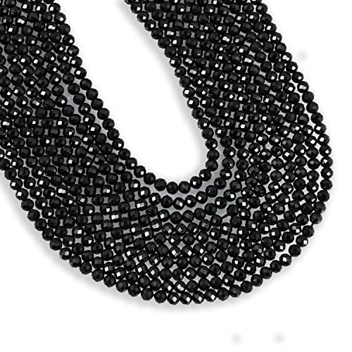 Gemshiner Natural Gemstone Round Loose Beads, Diy Jewelry Making 1 Strand 15" (3 Mm, Black Spinel Gemstone ) #TOP3