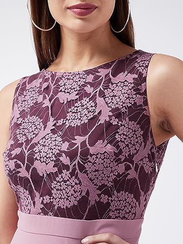 Image of Miss Chase Women's Floral Printed Relaxed Fit V-Neck 3 /4th Sleeve Maxi Dress