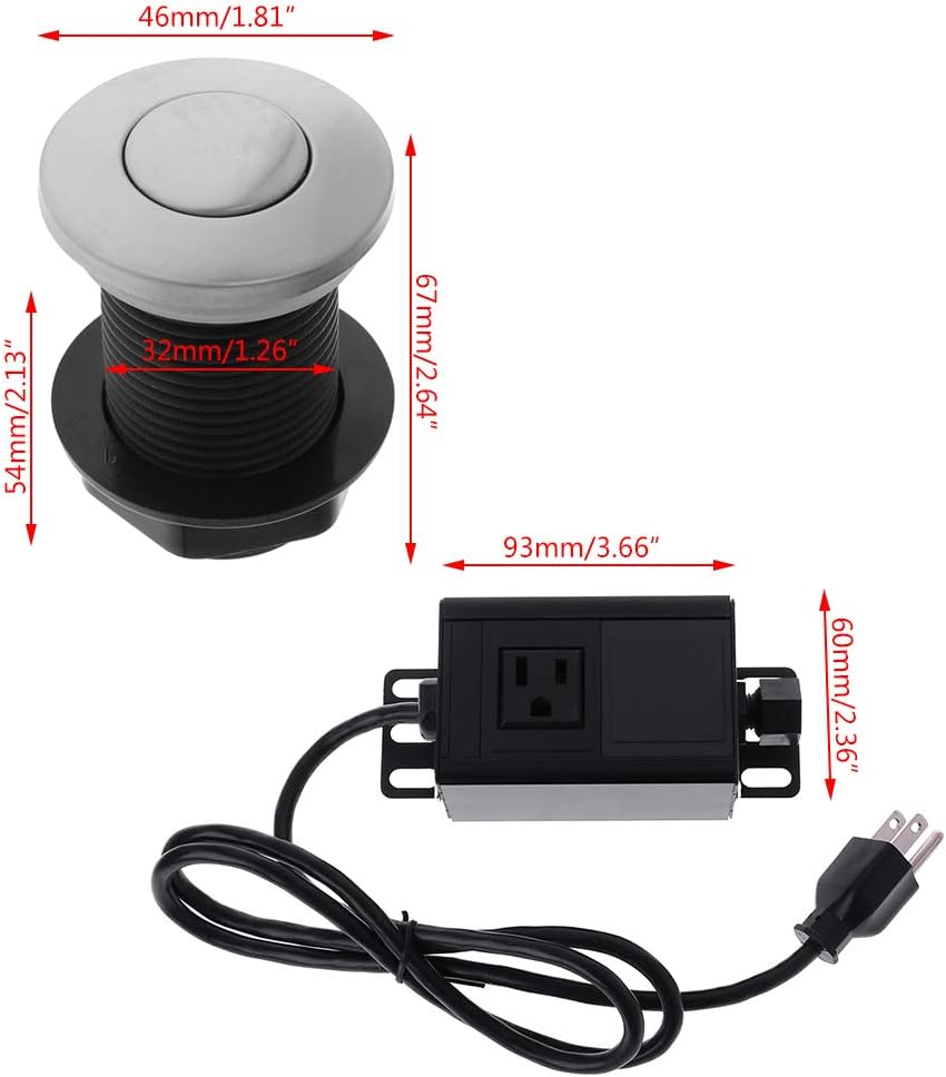 Air Switch, Sink Garbage Disposal Part Built-Out Adapter