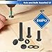 smseace 516Pcs Black Nuts and Bolts Assortment Kit 21-Sizes M3/M4/M5/M6 Nut Bolt Washer Assortment Kit for Machinery, Furniture, Automotive, Motorcycle Repairs
