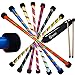 Flames N Games Twister Pro Devil Stick Set (3-Farben Deko) + Silikonbeschichtete HÖLZERN Handstäbe + Reisetasche! Juggling Devil Sticks 4 Anfänger & Profis! (Orange / Schwarz / Grün)