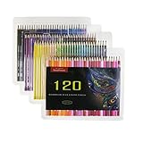 Premium Set of 120 Assorted Oily Colored Pencils for Adult Coloring Book, Artwork (Old Packing)
