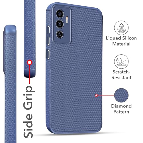 Image of Jkobi Back Cover Case for Vivo V23e 4G | 5G (Liquid Silicone | Side Grip | Camera Protection)
