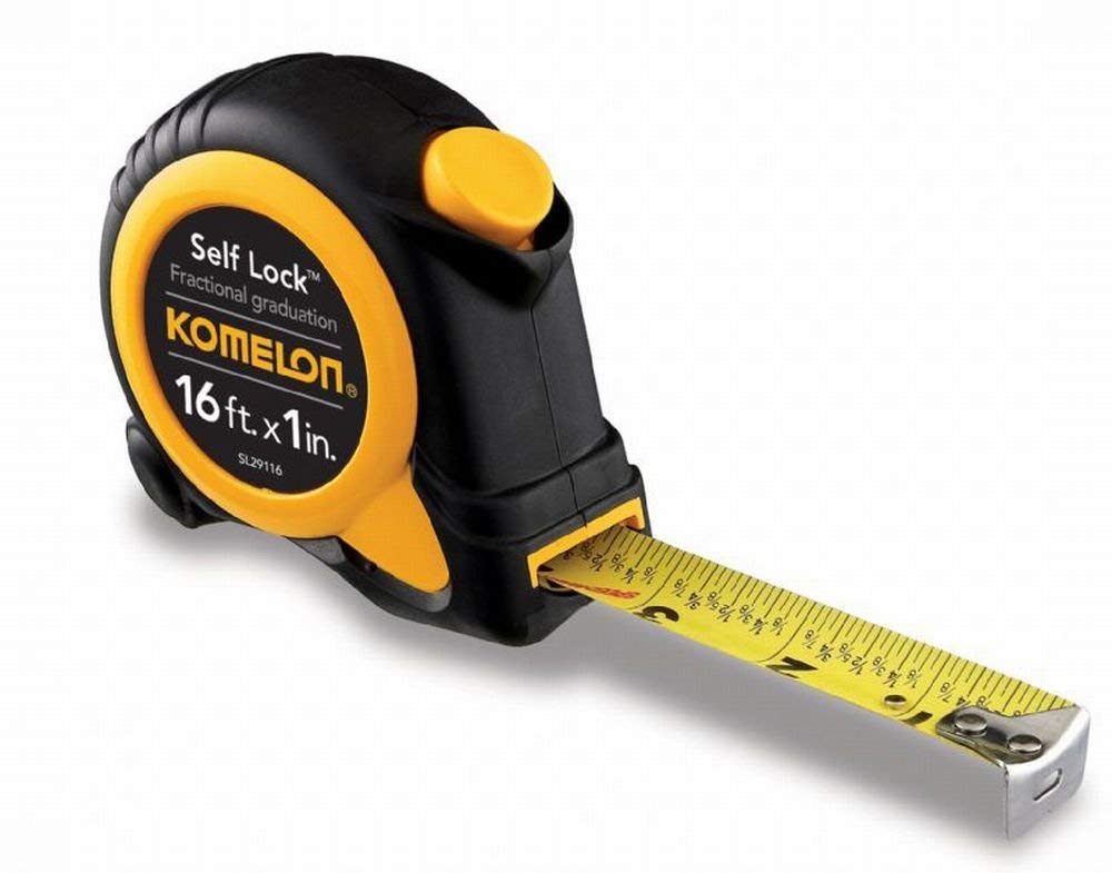Komelon SL29116 12 Pack 16ft. x 1in. Self Lock Speed Mark Tape Measure