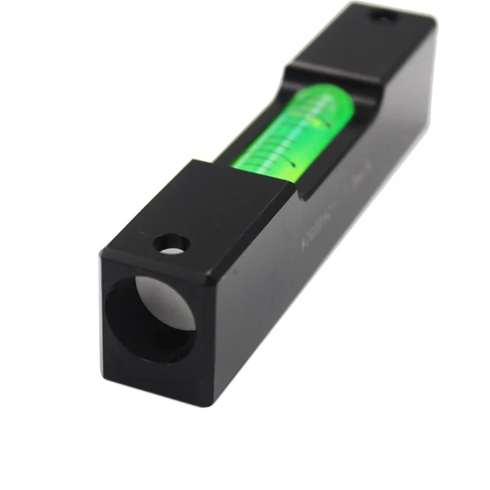Niveleur de niveau à bulle Portable en alliage d'aluminium, niveau horizontal avec ampoules de flacon en verre, précision 1.5mm par mètre, longueur 80mm(White)