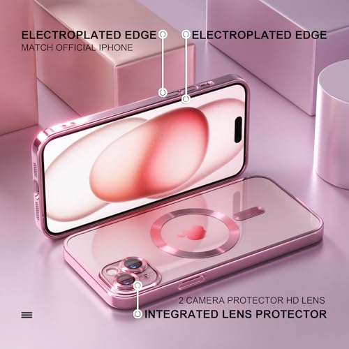 Image of Misea Magnetic for iPhone 15 Case Compatible with MagSafe Pink