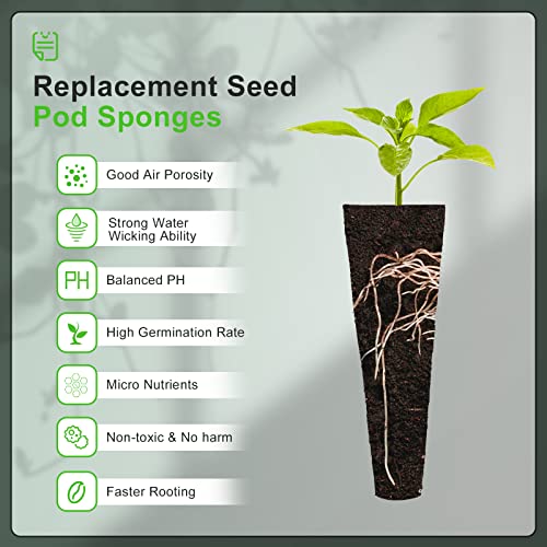 Ybb 50Pcs Grow Sponges, Hydroponic Seed Starter Pods Sponges Compatible With Aerogarden, Rapid Rooter Starter Plugs For Hydroponic Indoor Garden System #TOP1