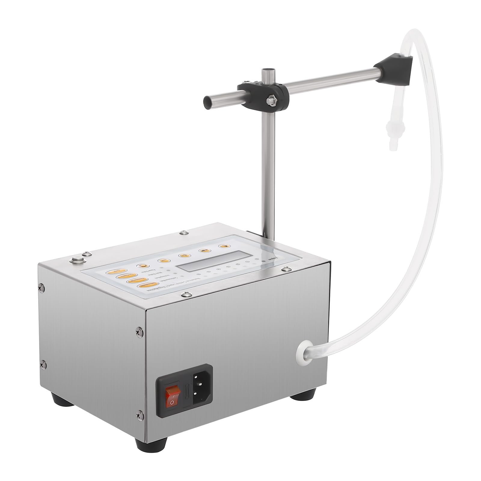 Macchina di riempimento automatica liquido 5-3500 ML precisione 30 W riempitrice liquido display digitale a LED per profumo/acqua potabile/struccante argento