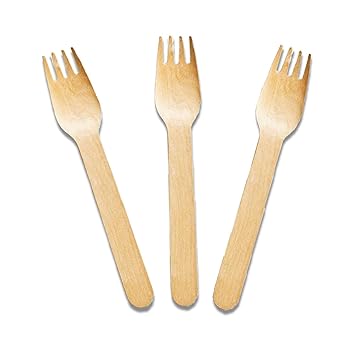ShikharRetails Wooden Fork Set 14cm (Pack of 10 pc)