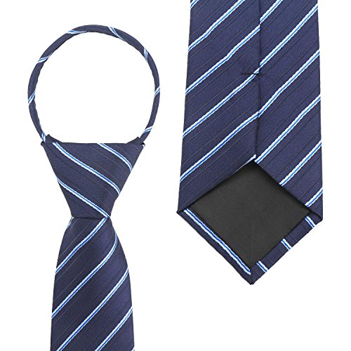 Segarty Zipper Ties For Men, 14Pcs 18" Normal Skinny Easy Tie, Solid Silk Mens Pre Tied Necktie Set #TOP6