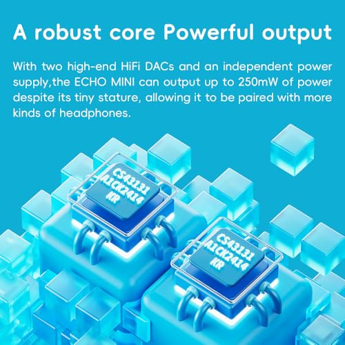 Image of SnowSky /FiiO Echo Mini HiFi Bluetooth MP3 Player, 15Hours Playback, Independent Volume Control with 3.5mm /4.4mm Headphones Outputs (Pink)