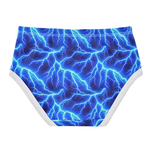 Joisal Cotton Toddler Girls Underwear Blue Lightning Panties for Girl Personalized Underpants Briefs 2t2