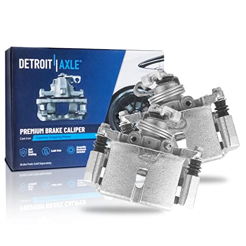 Image of Detroit Axle - Rear Brake Calipers w /Bracket Replacement for 2005-2009 | Chevy Uplander Buick Terraza Pontiac Montana Saturn Relay - 2pc Set