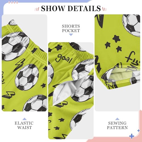 ZZXXB Soccer Goal Boys Long Pants Soft Trousers Elastic Waist Kids Lounge Bottoms with Pockets S-XL4