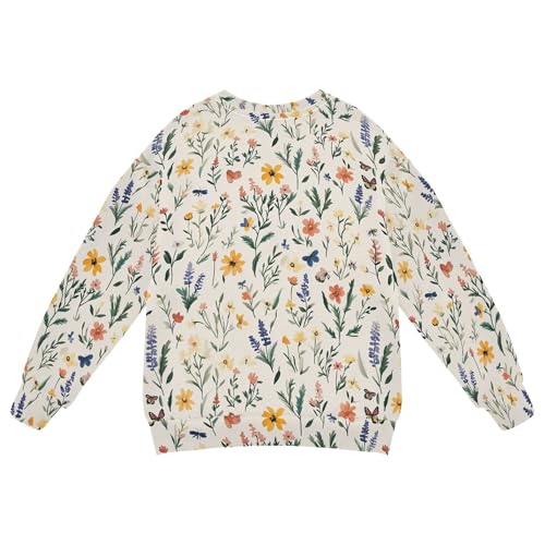 JUNZAN Autumn Flowers Begonia Blush Kids Girls Hoodie Sweatshirt Crewneck Boys Sweat Shirt Camping 4T2