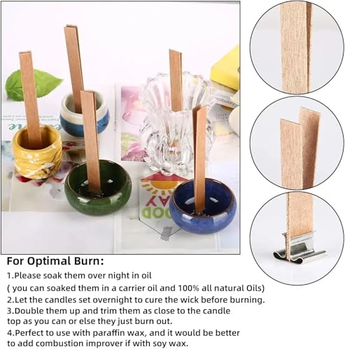 Mechas de madera para velas paquete 200 unidades miniatura 4