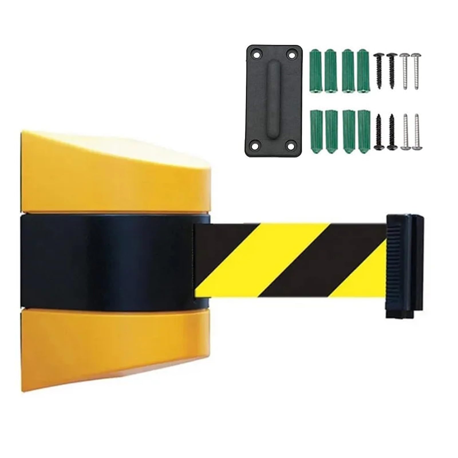 SENJINGHUA Retractable Crowd Control Barriers Queue Barrier Belt, Safety Cordon Barrier, Crowd Control Stand Set for Museum, Factory, Cinema(10M/32.8FT)