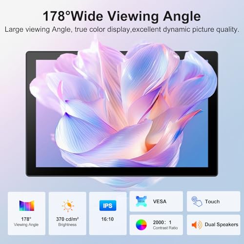 Image of MAGEX 10.1 Inch Touch Screen Monitor with Case - pi screen IPS FHD 1920x1200, 10-Point, pi display with HDMI Dual-Speaker, pi touchscreen for Pi 5 /4 /3 /2 /Zero /Win11 /10 /8 /7 /VESA, Fan, Stand, Driver-Free