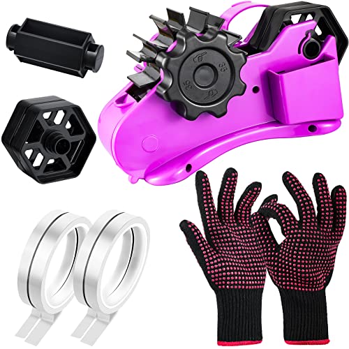Multiple Roll Cut Heat Tape Dispenser Multi-Roll Semi-Automatic Desk Tape Dispenser Fixed Length Tape Cutter Heat Resistant Tape Gloves for Heat Transfer Sublimation Tapes (Simple Colors, 35 mm)