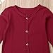 Newborn Baby Boys Girls Pajamas Sleeper Footie PJs Infant Baby Long Sleeve Cotton Footed Jumpsuit Coveralls (Wine Red, 3-6 Months)