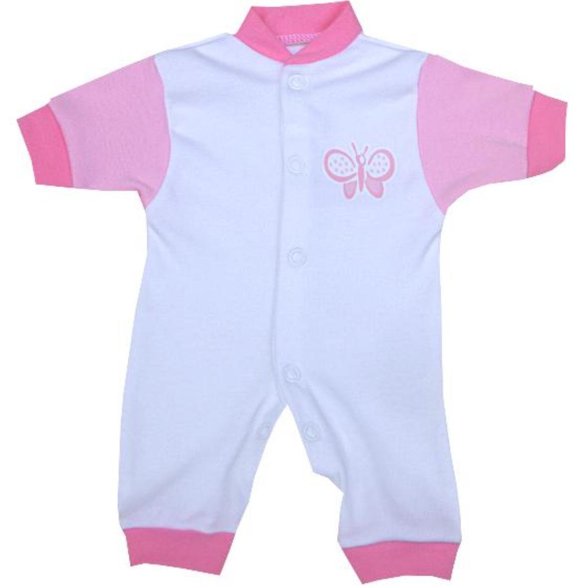 BabyPrem Premature Baby Romper Playsuit Clothes Girls Pink Butterfly 1.5-3.5lb 32-38cm