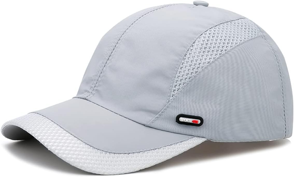 Alexvyan Breathable Net Men Sun Visor Cap Baseball Adjustable Sport Summer Cap for Golf Tennis Cricket Cycling Running Gym Cap- Sun UV Protection