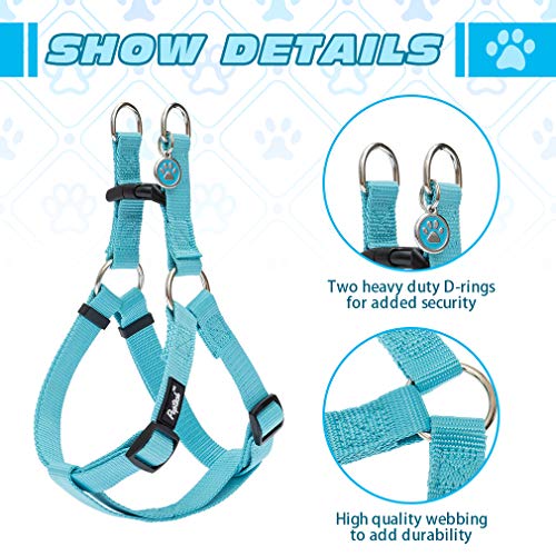 PUPTECK No Pull Dog Harness Soft Adjustable Basic Nylon Step in Puppy Vest Outdoor Walking with ID Tag - Image 4