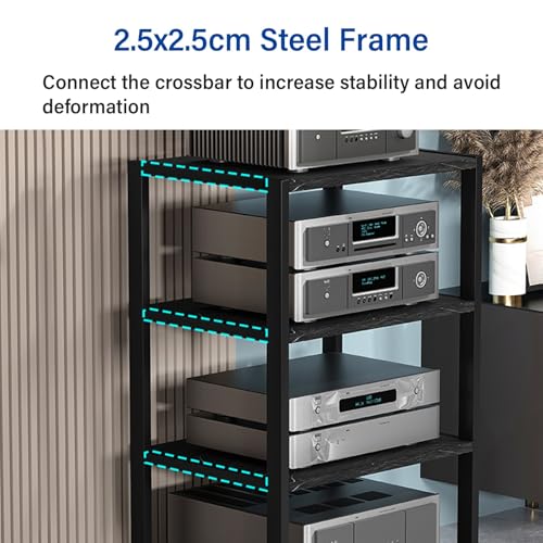 Support de tourne-disque portable sur roulettes multifonction pour vinyles CD DVD – Solution de rangement parfaite pour les systèmes de divertissement à domicile