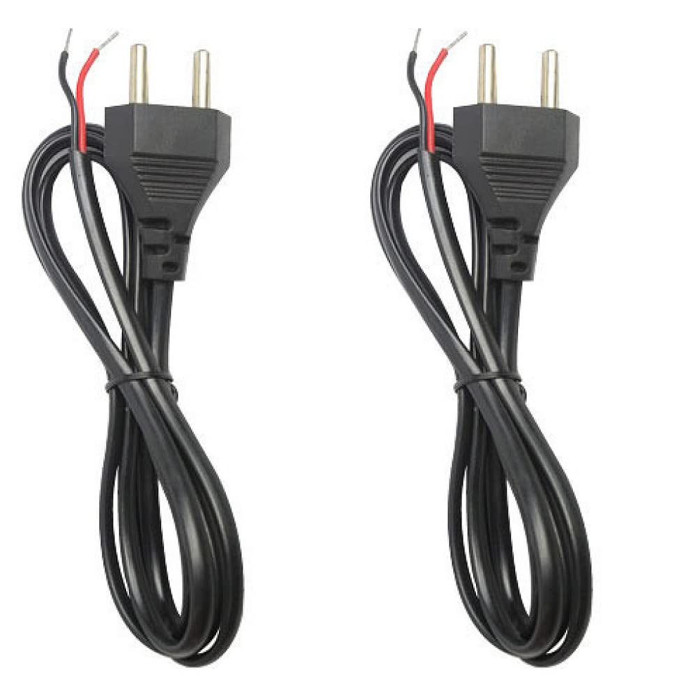 2 Pin 1.2 Meter AC Power Cable Cord & Multi-Purpose Electric Wire with Plug 2 Pin Plug with Insulated Wire (Pack of 2)-image-13