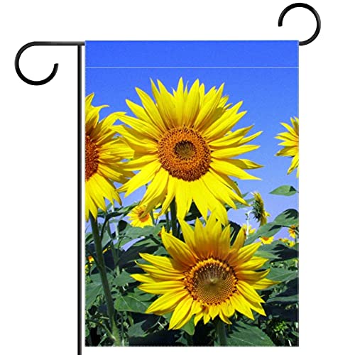 Drapeau de jardin tournesol double taille ornement extérieur lavable
