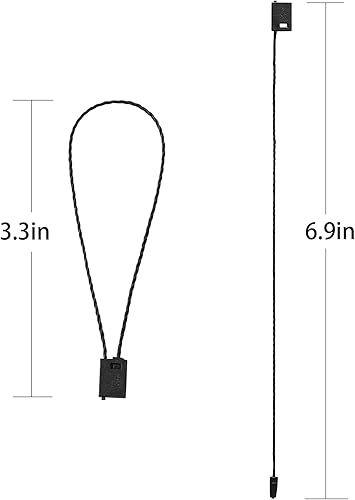 Miniatura 2 de 1000 piezas de nailon negro de 7 pulgadas para colgar con gancho de cierre a presión, fácil y rápido de colocar