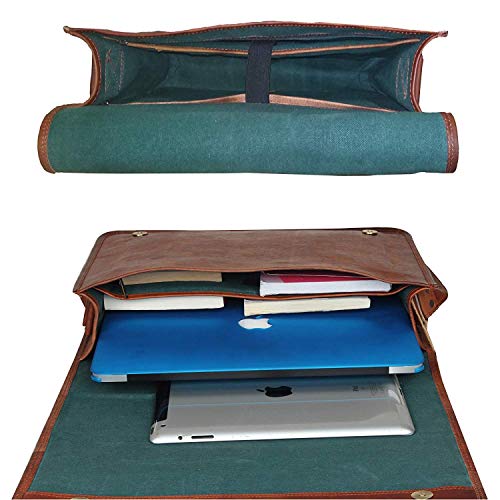 ALASKA EXPORTS 16 & 18 inch Vintage Crossbody Lederen Laptop Messenger Bag - Image 4