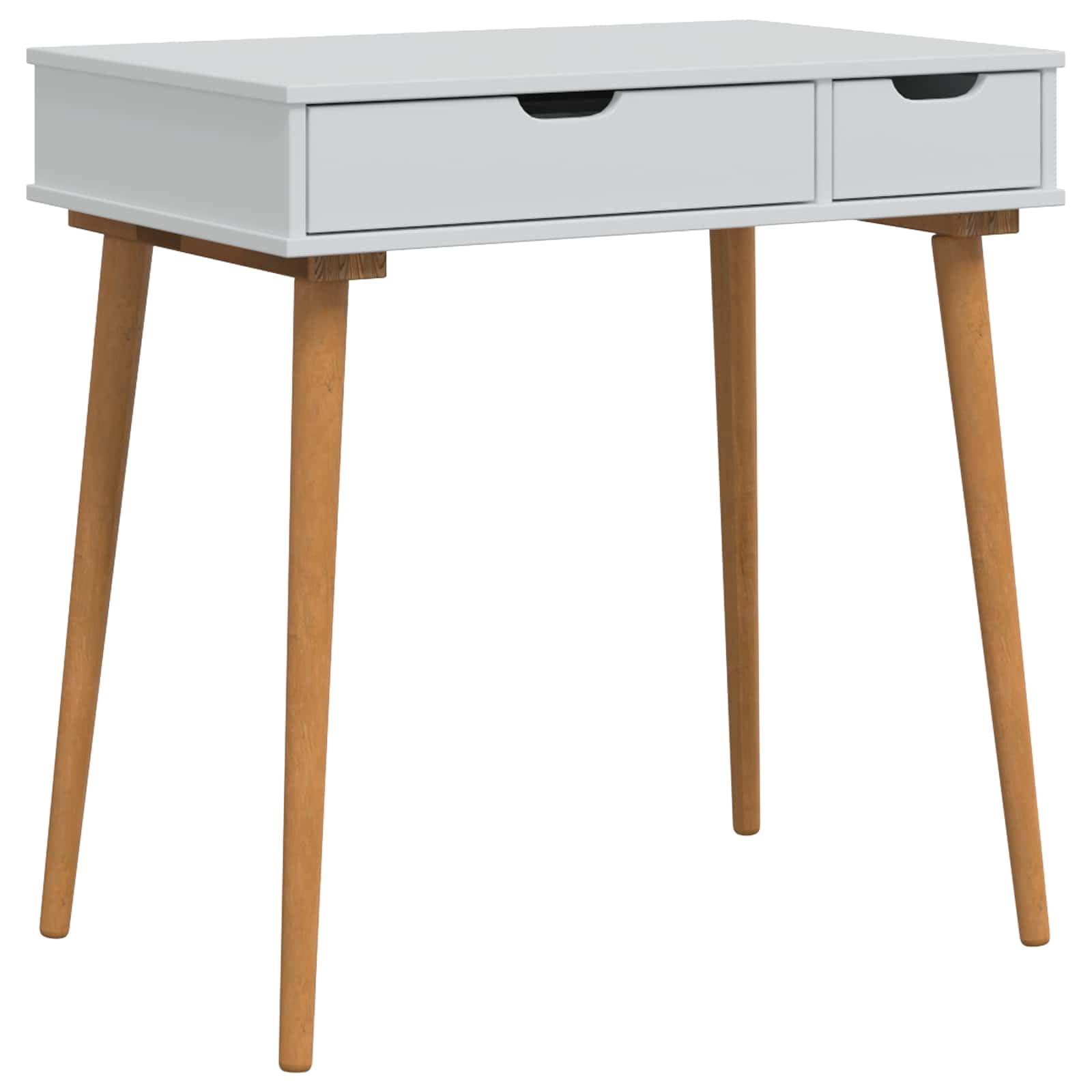 Set Tavolo da Trucco FAUSKE bianco con specchio e sgabello, 76 x 50 x 143 cm, mobiletto con cassetti e portaoggetti, organizzatore compatto per camera da letto e spogliatoio