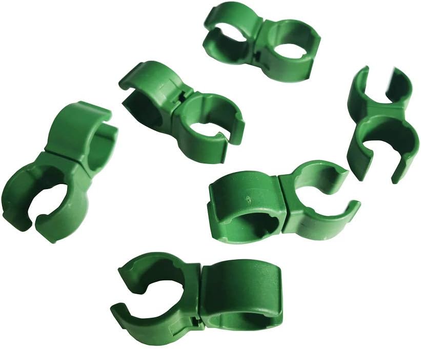20PCS for 4/5（20mm） Diameter Plastic Coated Steel Garden Plant Stakes Sturdy Gardening Yard Stick Garden Stake Clips Connector 360 Degree Adjustment : Everything Else